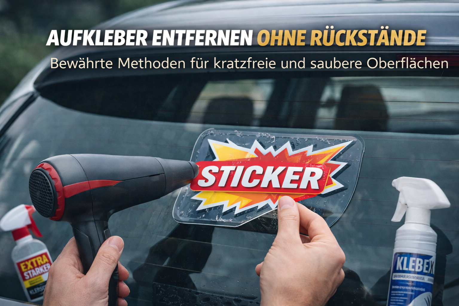 Aufkleber rückstandslos entfernen: So strahlt Ihre Oberfläche wieder