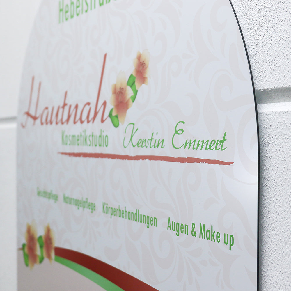 Alu-Verbundplatte 3 mm mit UV-Direktdruck, langlebiges Schildermaterial auf Aludibond von aufkleberdrucker.de.