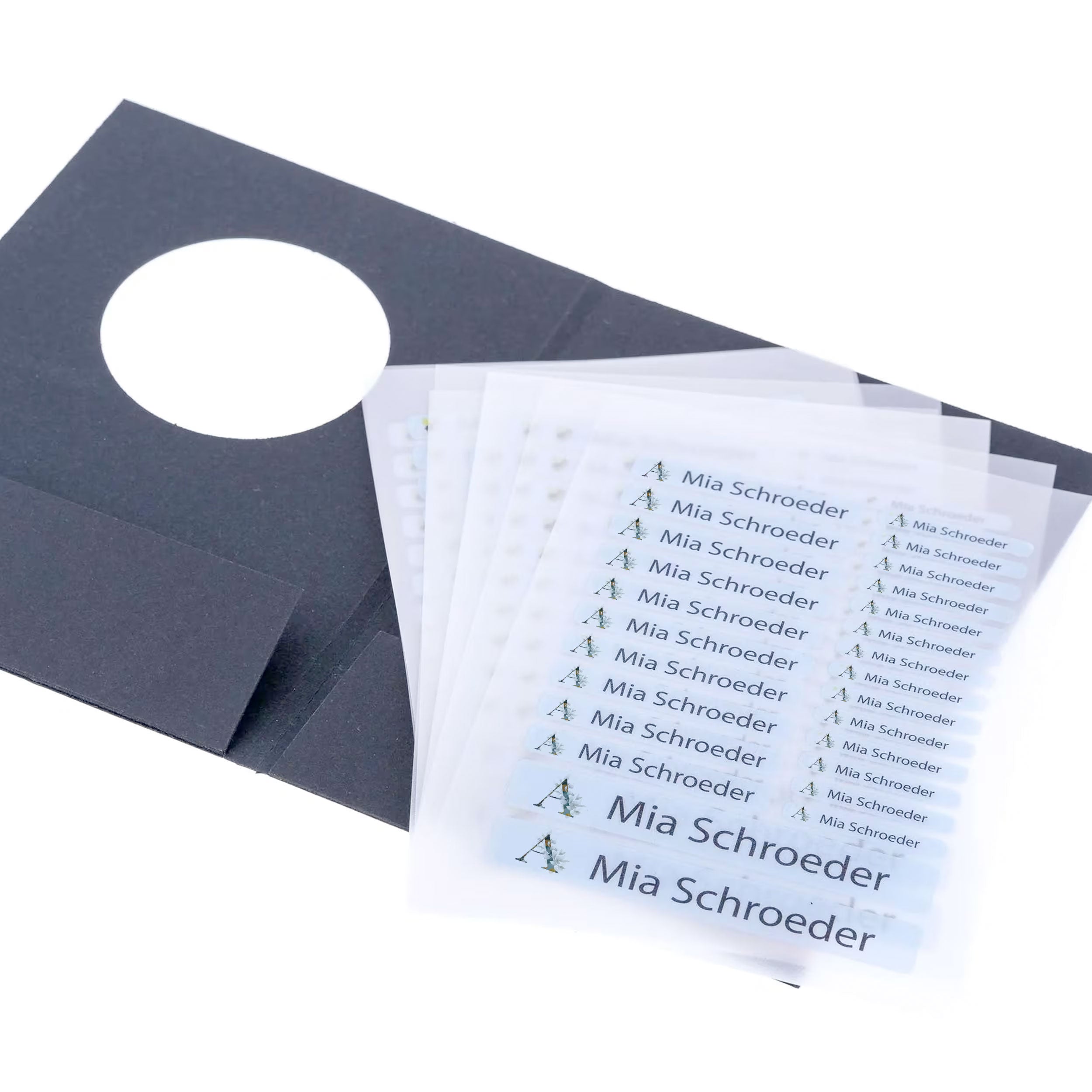 Bügeletiketten "Aquarell" in bunten Wasserfarben, 225 Stück, individuell bedruckbar, für Kleidung und Textilien