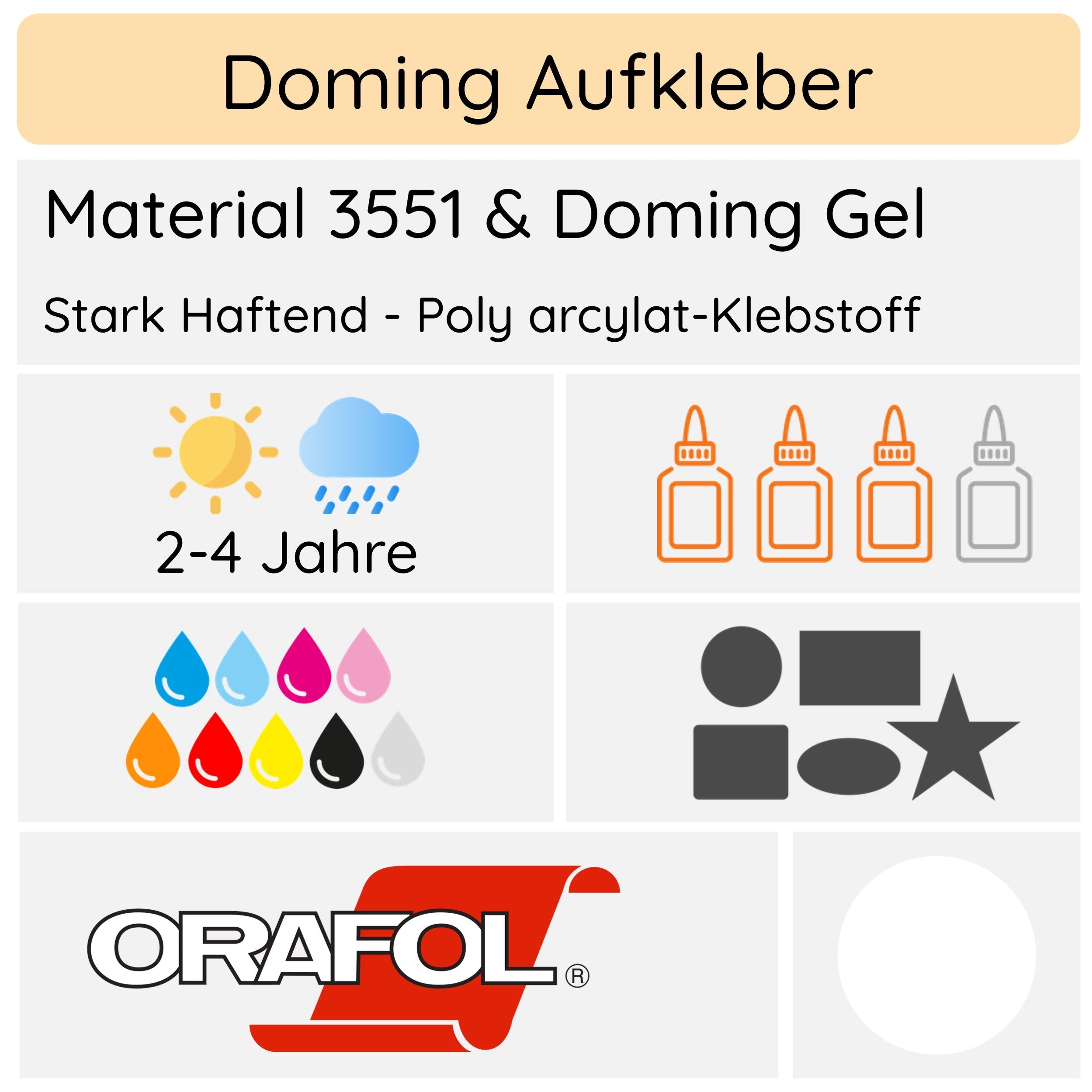 3D Gel-Aufkleber - Doming Aufkleber