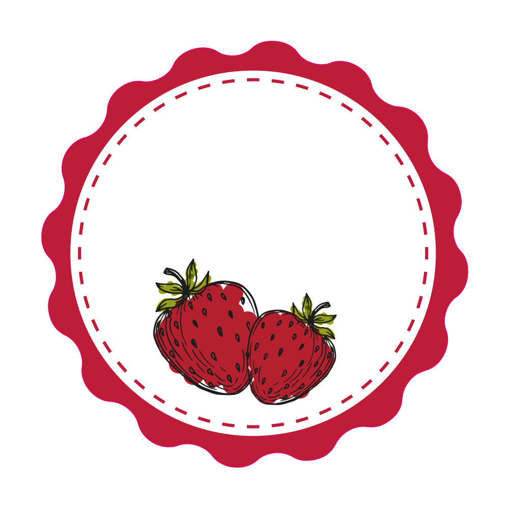 Marmeladenetiketten Set mit Erdbeerzeichnung, verschiedene Motive, 3 Bögen, 200x300 mm, für kreative Verpackungen