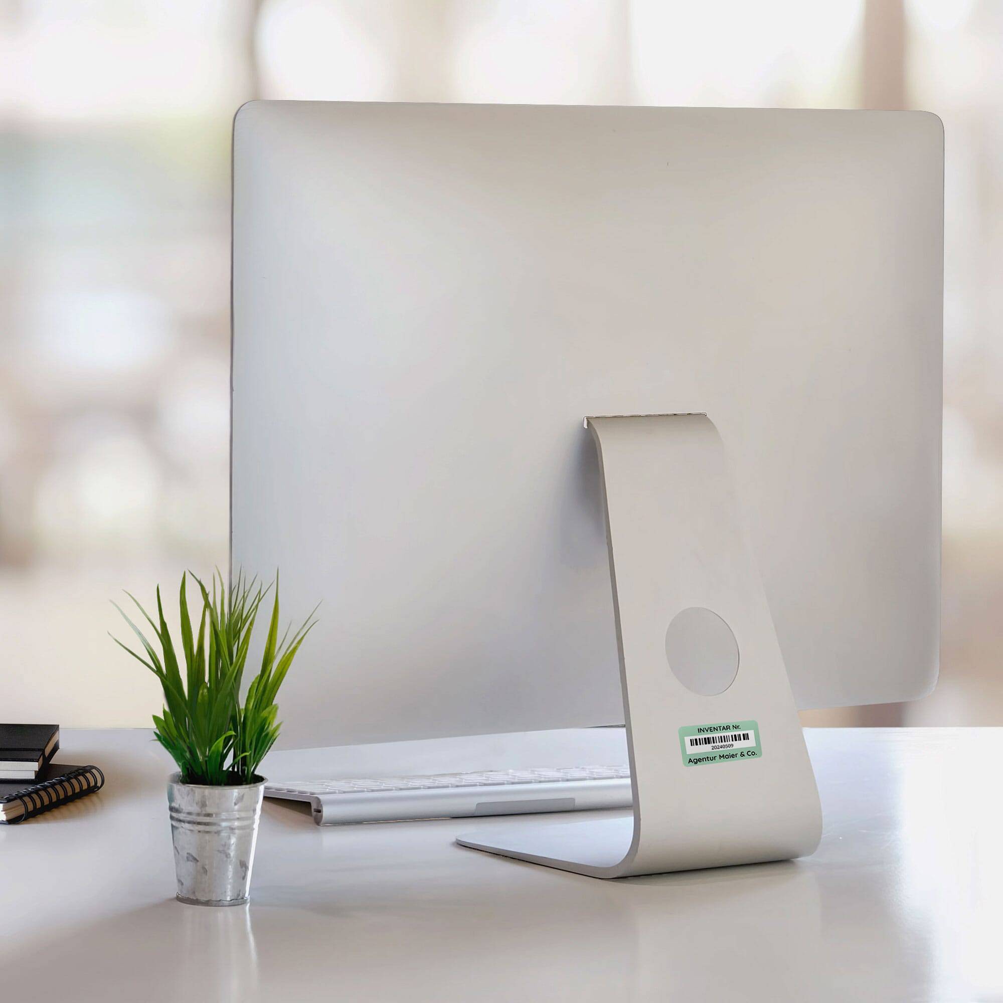 Hundert Inventar- und Seriennummer-Aufkleber, 48x24 mm, mit fortlaufender Nummer, aufkleberdrucker.de