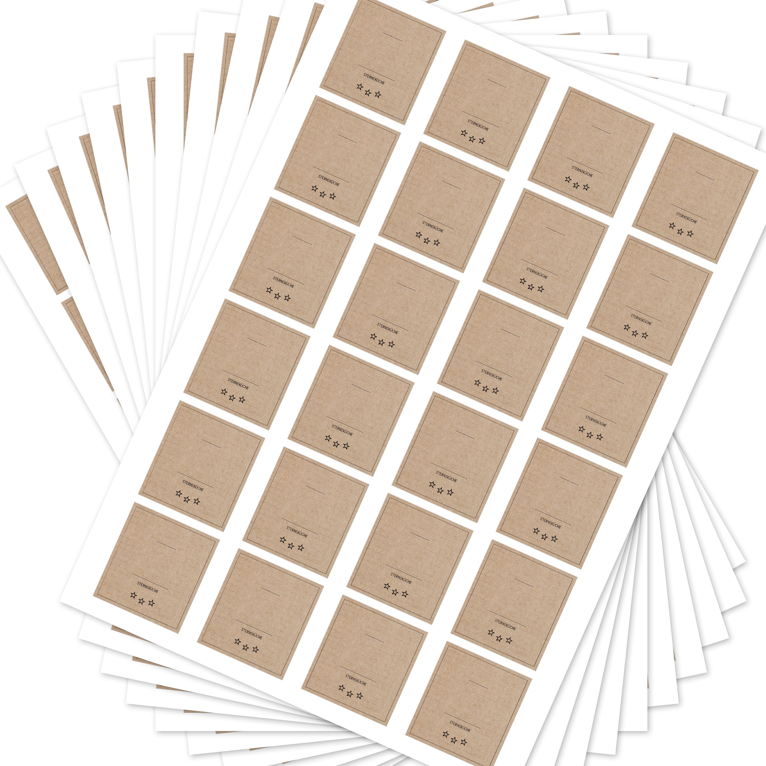 Sterneküche - Aufkleber für Profis - Etiketten für die Küche (Set mit 240 Aufklebern)
