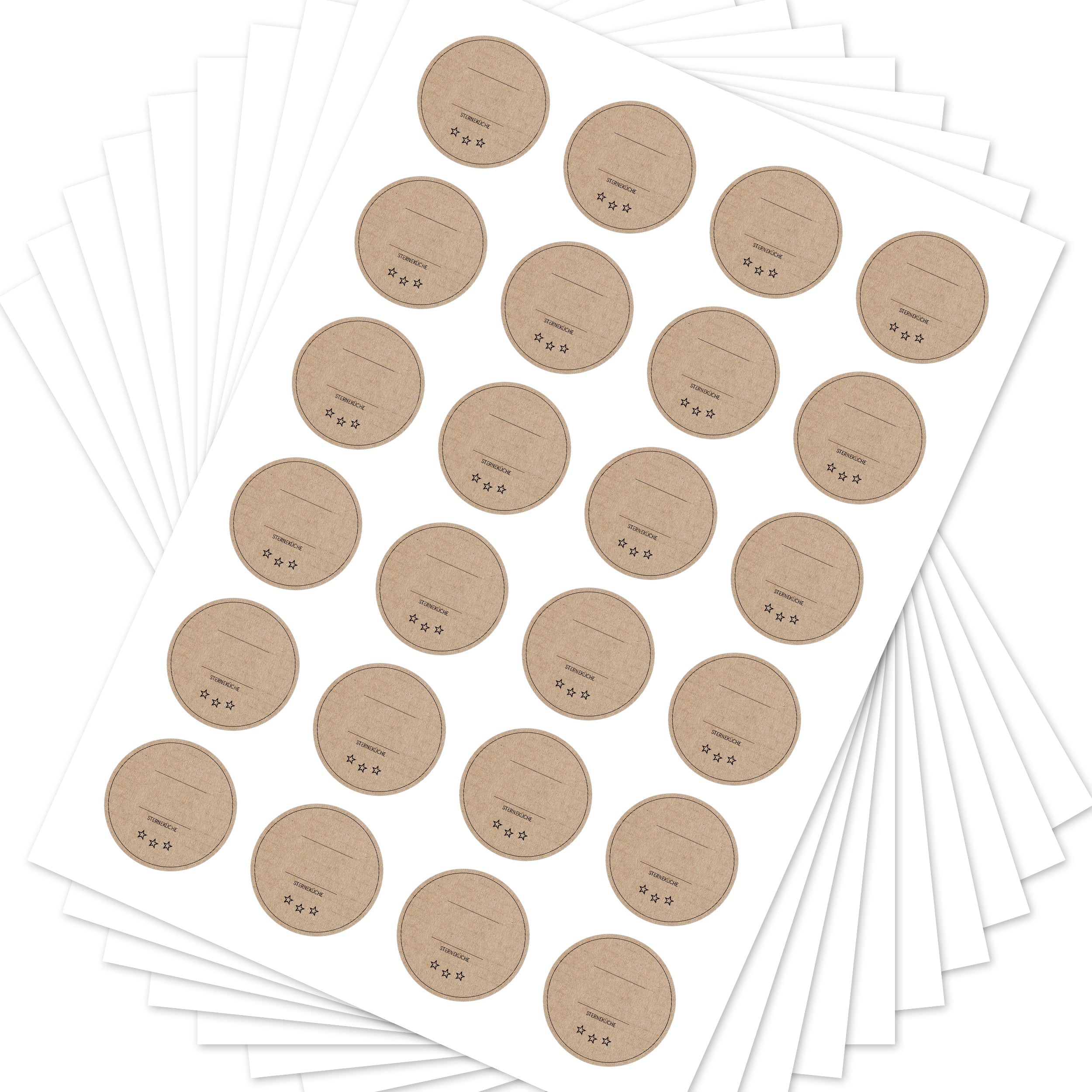 Sterneküche - Aufkleber für Profis - Etiketten für die Küche (Set mit 240 Aufklebern)