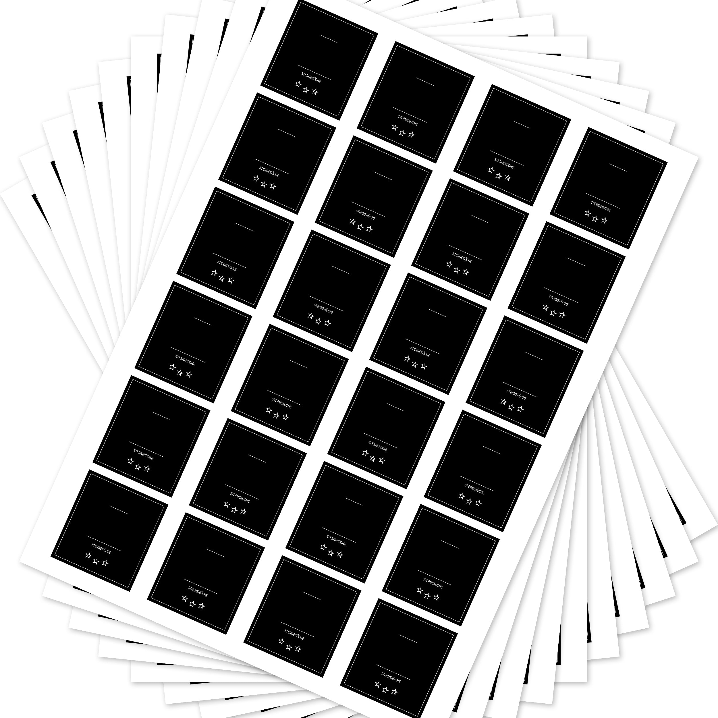 Sterneküche - Aufkleber für Profis - Etiketten für die Küche (Set mit 240 Aufklebern)