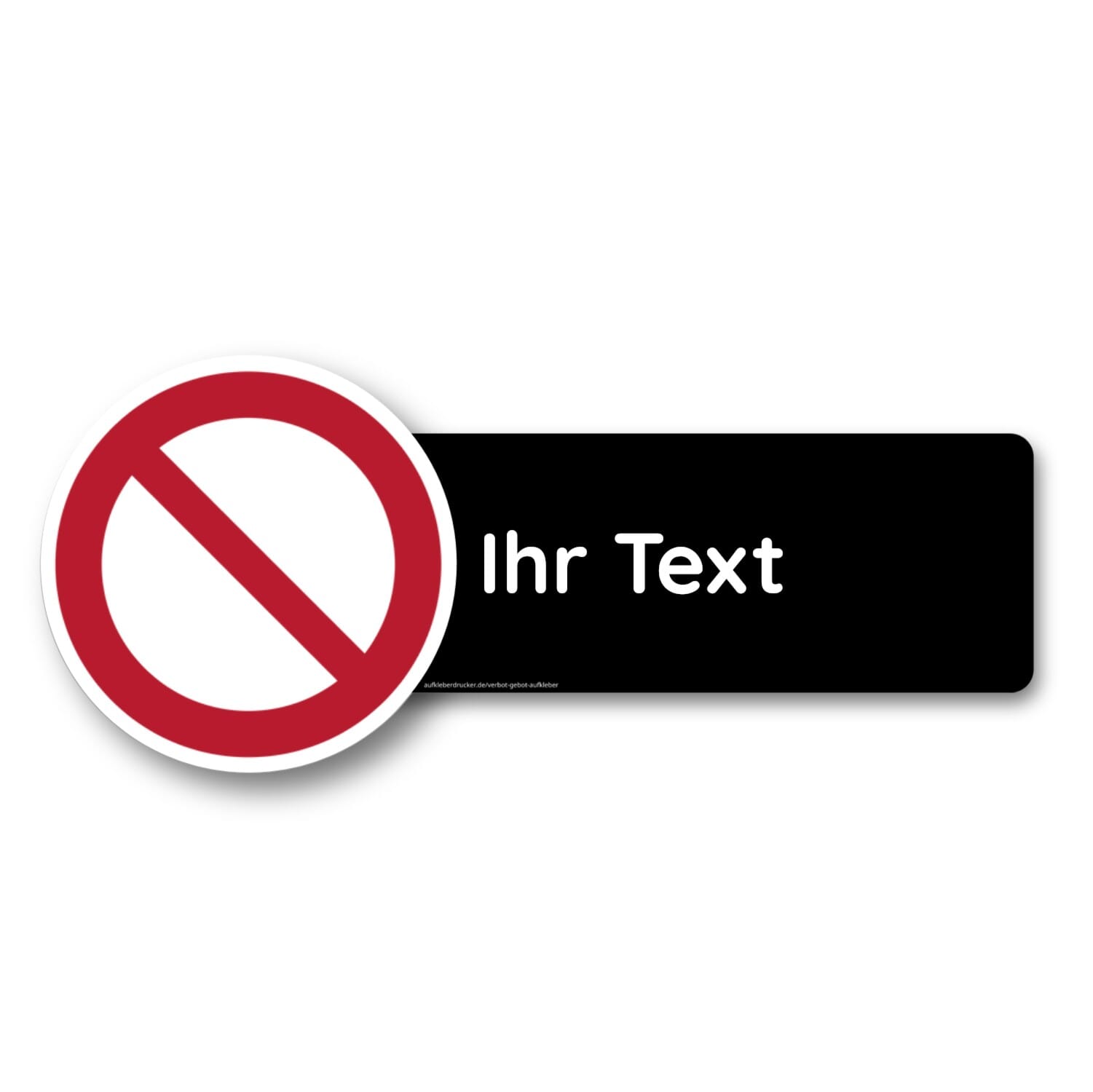 Verbotsschild mit Text, 240x100 mm, nach EN ISO 7010, aus Kunststoff, mit rotem Kreis und schwarzem Text, gut sichtbar.