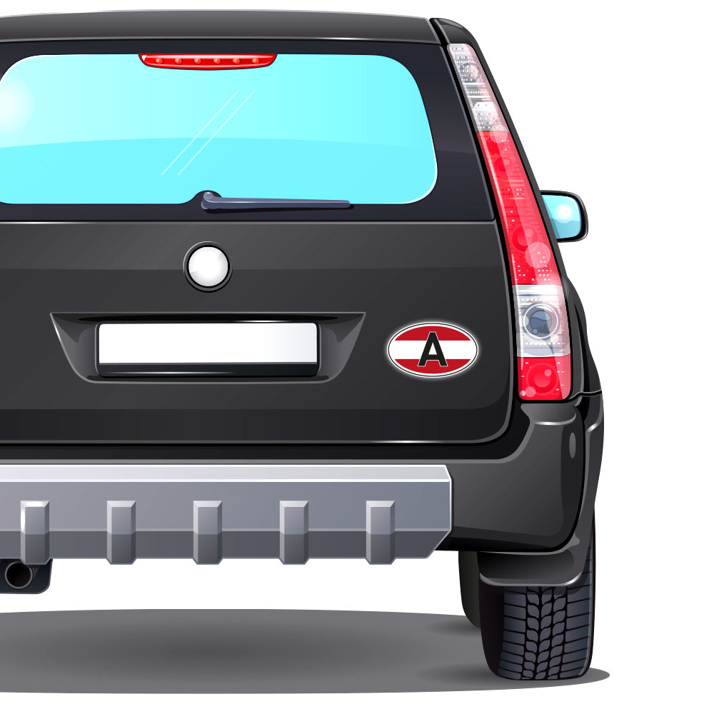 Autoaufkleber Länderkennzeichen - Österreich (7 Stück - 200x300 mm)