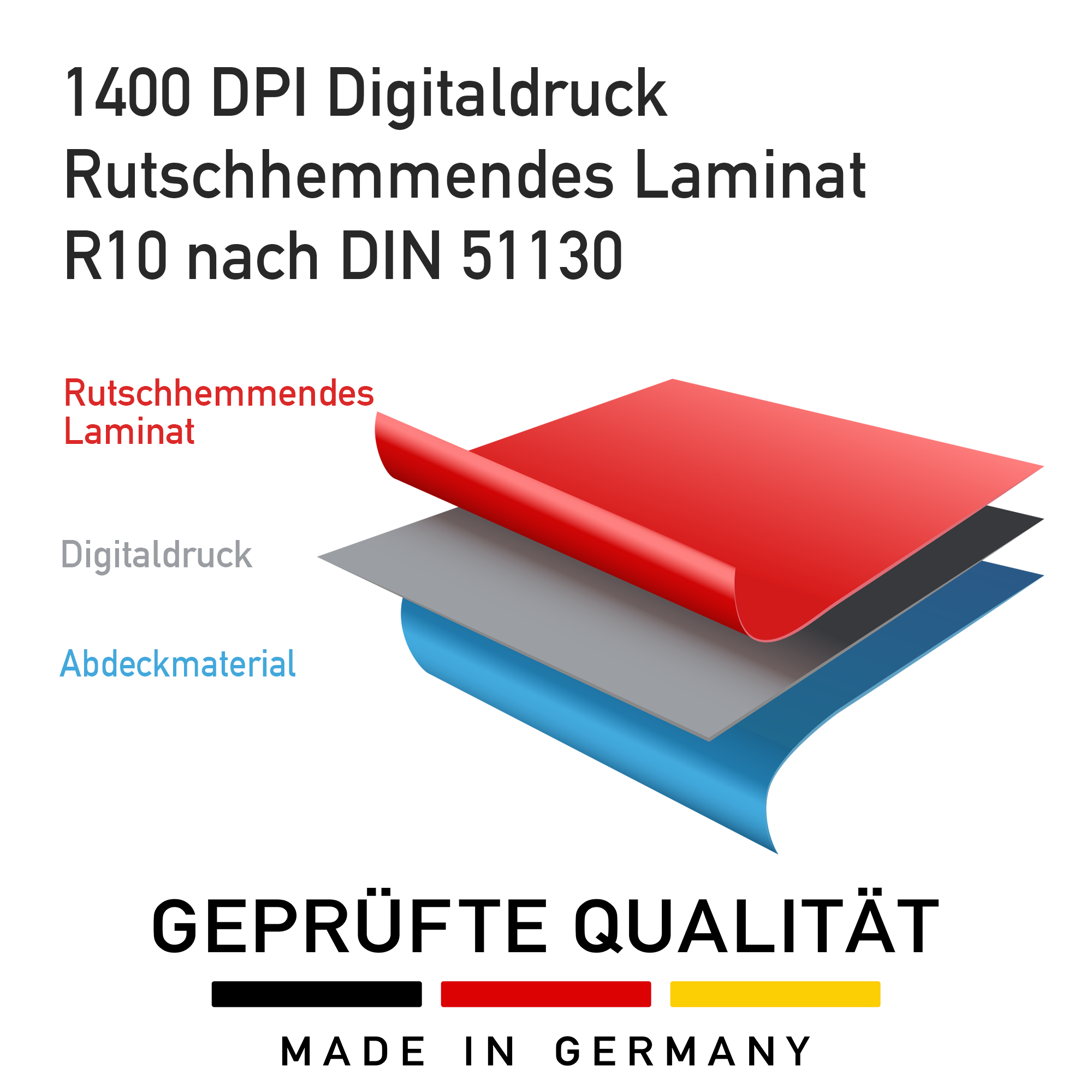 Fußbodenaufkleber - Bodenmakierung "Durchgang verboten" (300x300 mm)