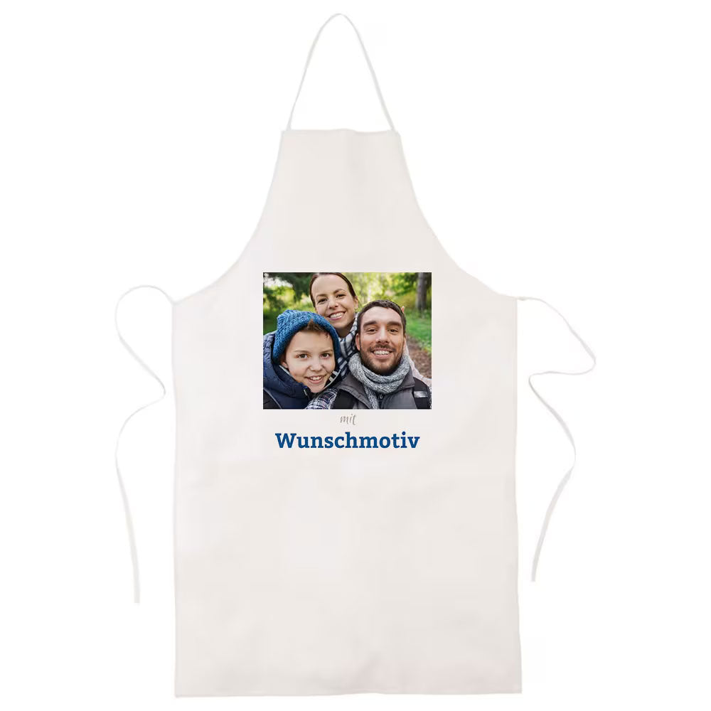 Weiße Schürze mit individuellem Druck, Kinder-Druckerei.de, aus Baumwolle, ideal für Kinder und kreative Bastelaktivitäten