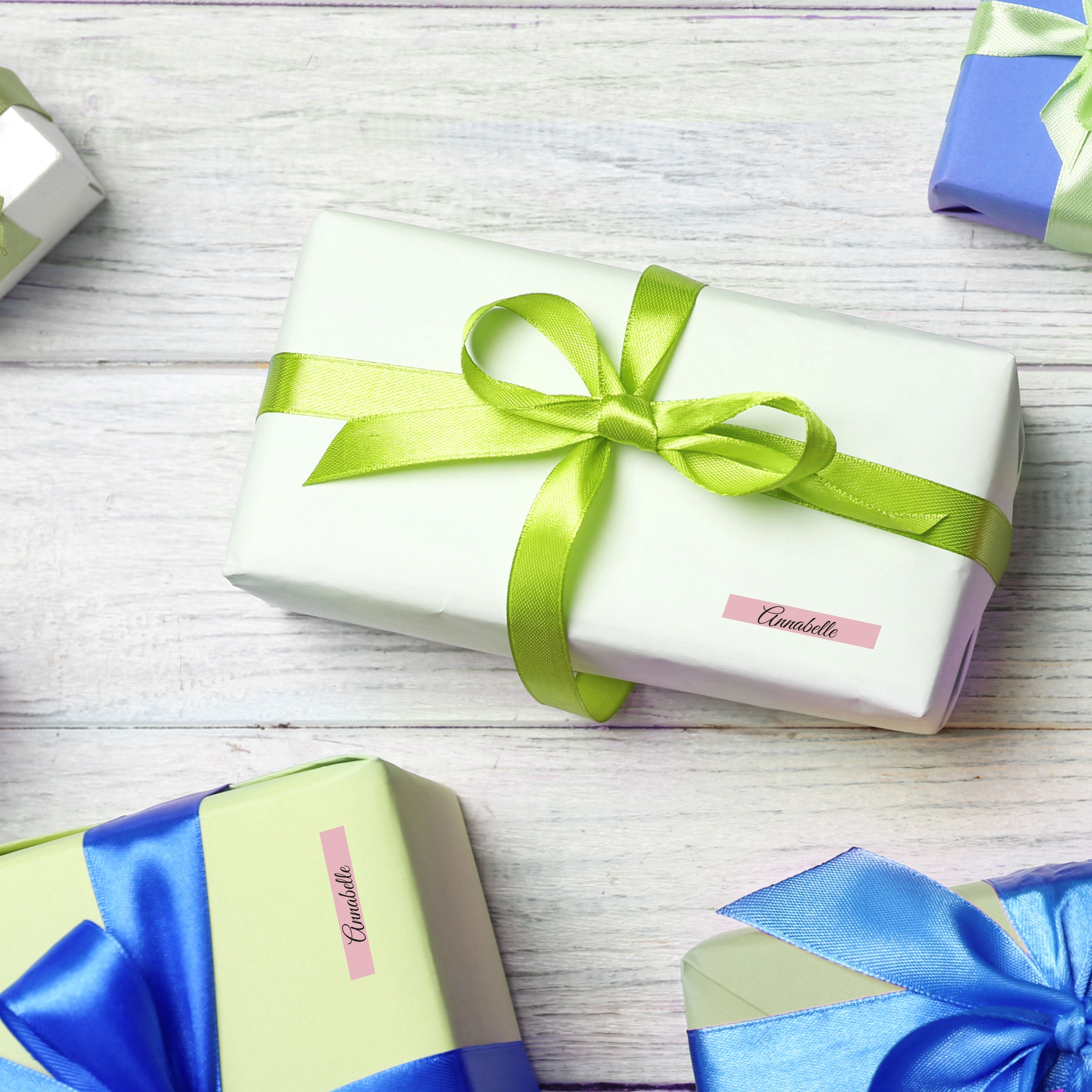 Preiswerte, wasserdichte Namensaufkleber für Kinder, 49x8 mm, matt, für Schule und Kindergarten, eckiges Design.