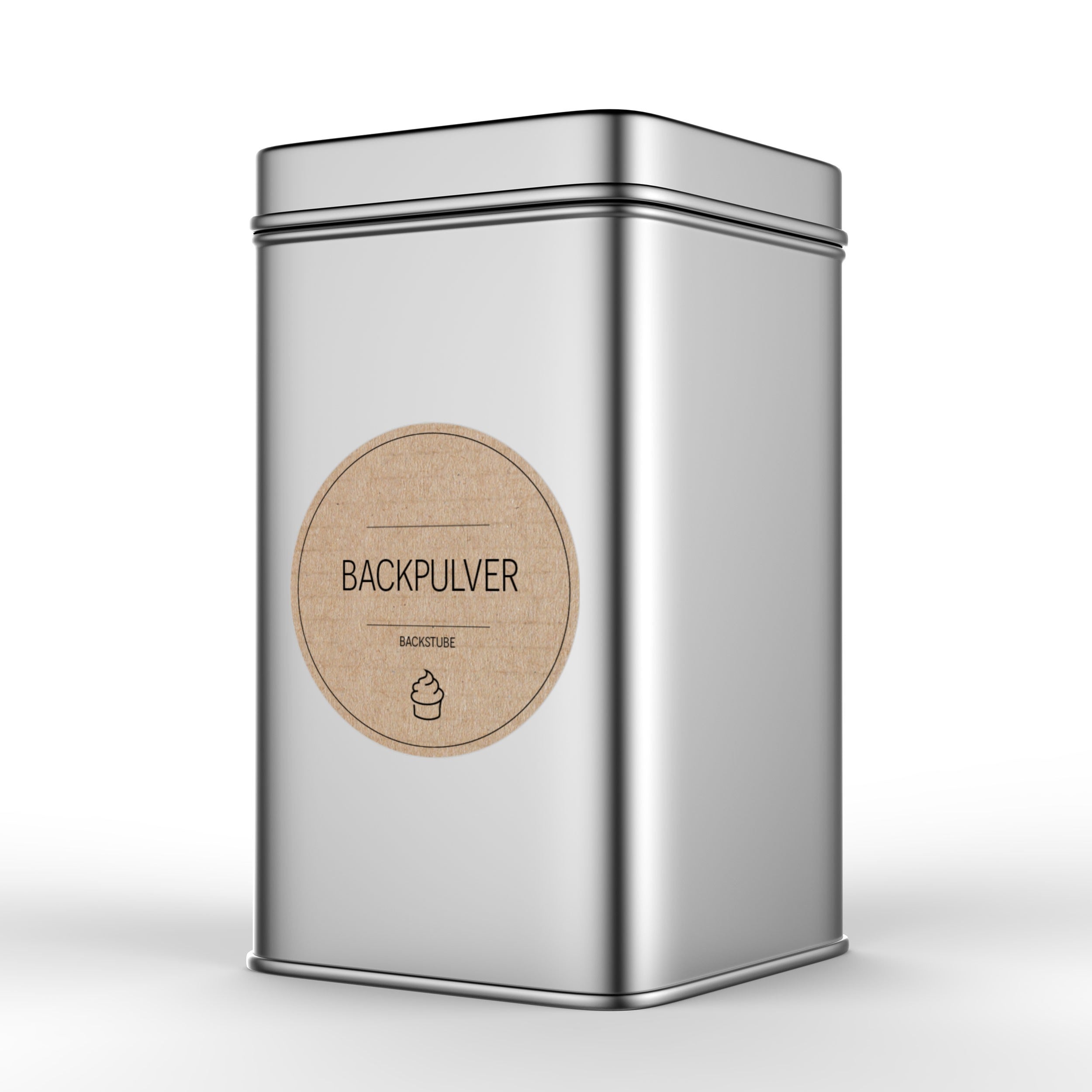 Runde braune Backetiketten für Backzutaten, Set mit 120 Aufklebern, ideal für die Organisation in der Backstube