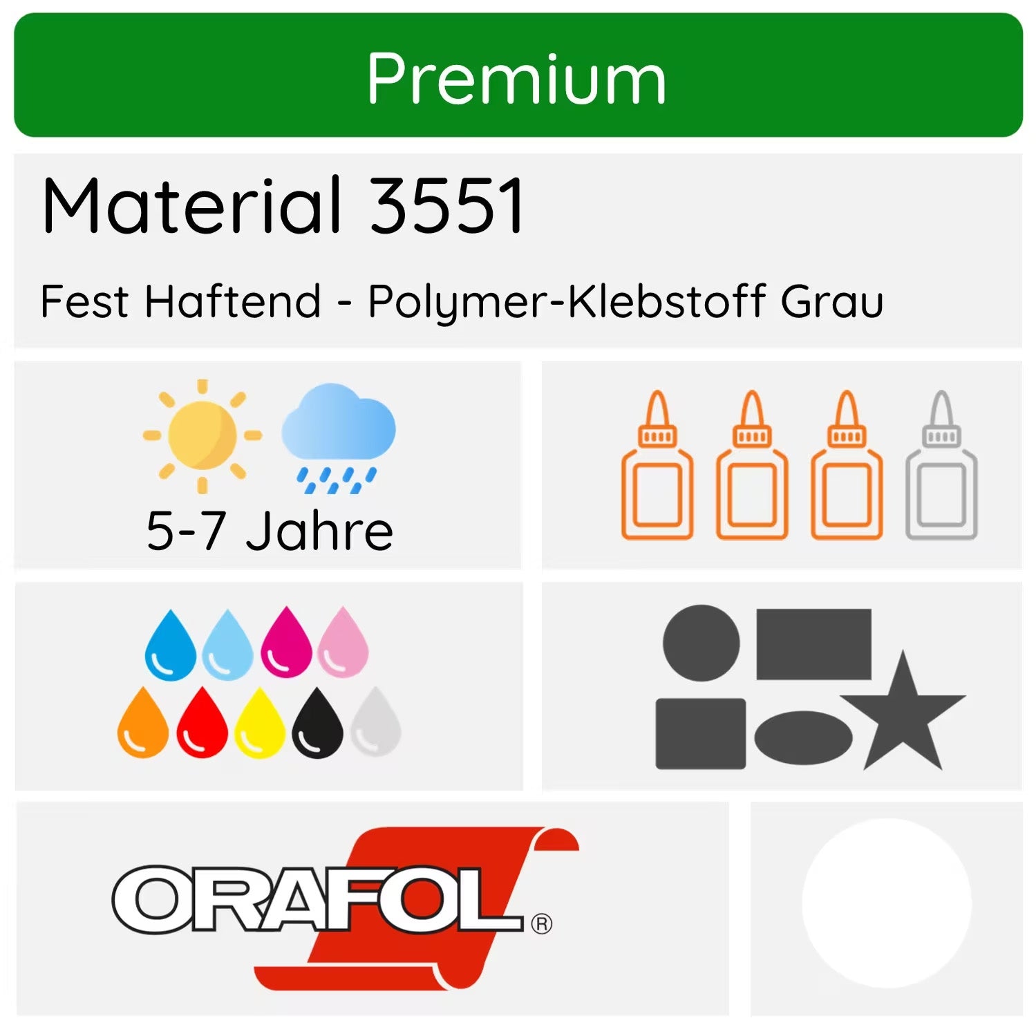 Folienaufkleber - Vinyl Aufkleber Premium (5-7 Jahre) - aufkleberdrucker.de