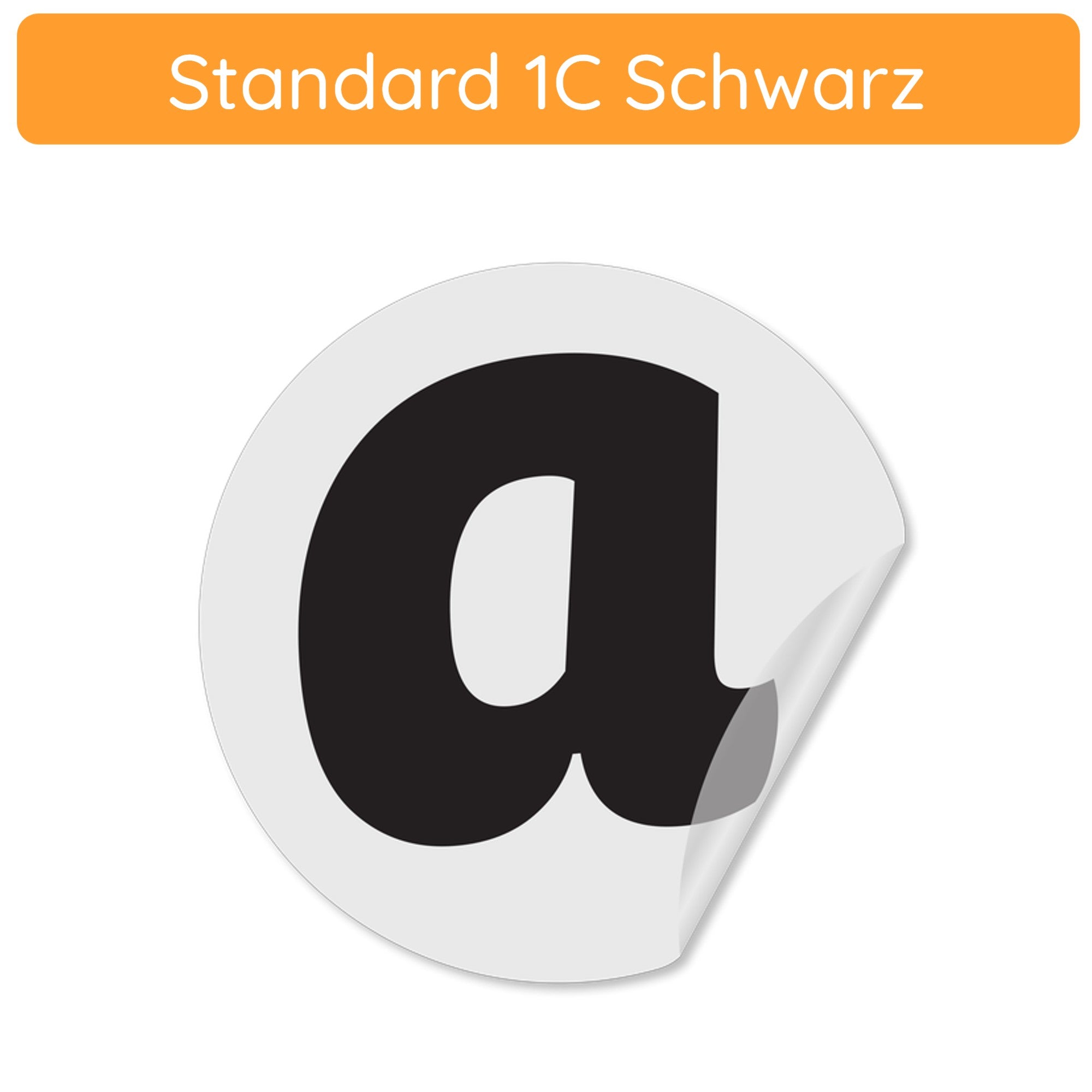 Aufkleber Transparent 1-Farbig Schwarz - aufkleberdrucker.de
