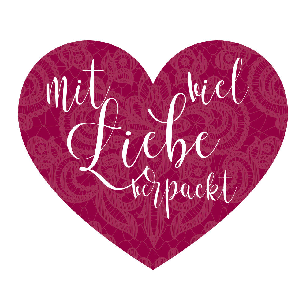 Aufkleber mit Herzmotiv, 60 Stück, ø 46mm, liebevoll verpackt, ideal für Geschenke und Dekorationen, von aufkleberdrucker.de