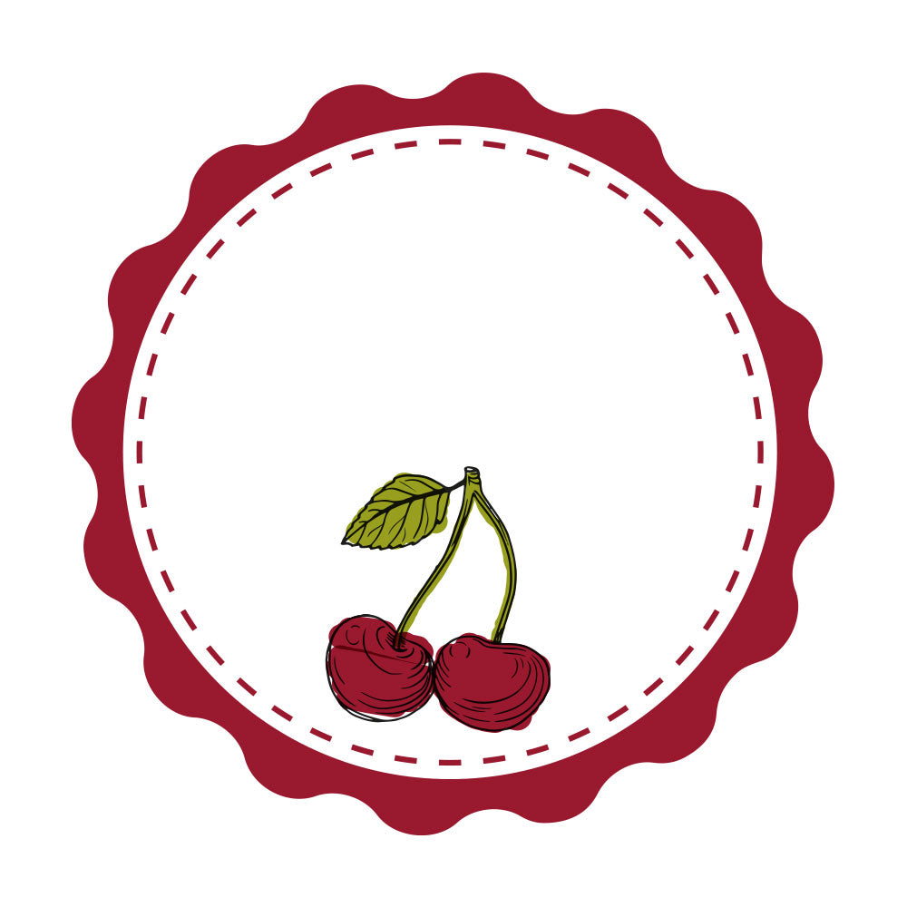 Marmeladenetiketten Set mit Kirschenmotiven, 3 Bögen, kreative Gestaltung für selbstgemachte Marmelade, aufkleberdrucker.de
