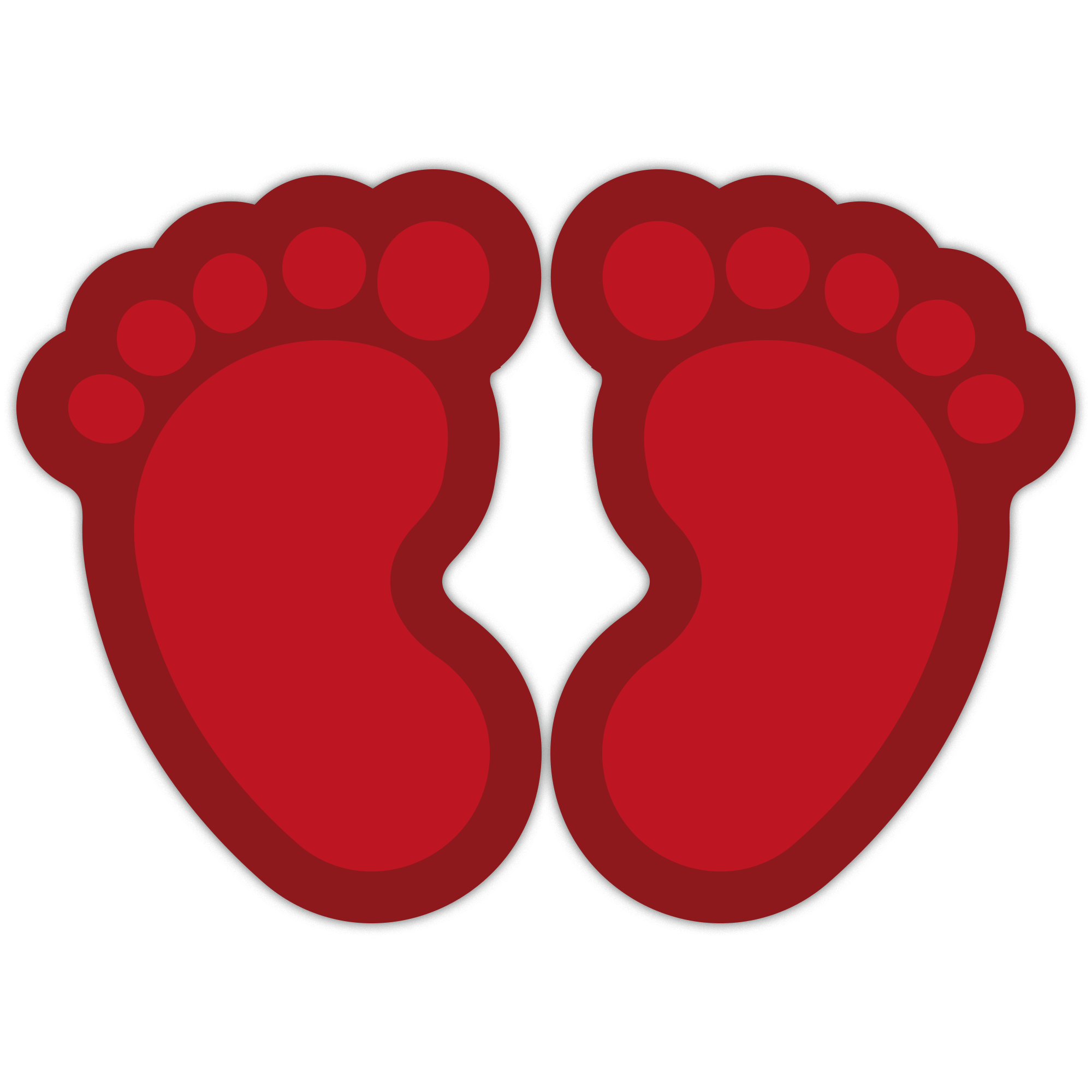 Fußbodenaufkleber Kinderfüße - Fußpaar (Fußgröße 170x125 mm)