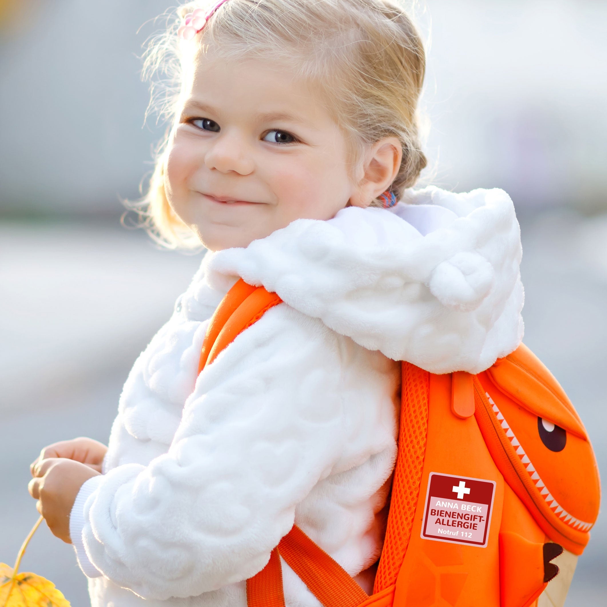 Notfallaufkleber für Kinder, 60 bunte Aufkleber mit 47x47 mm, für medizinische Notfälle und Erste-Hilfe-Infos