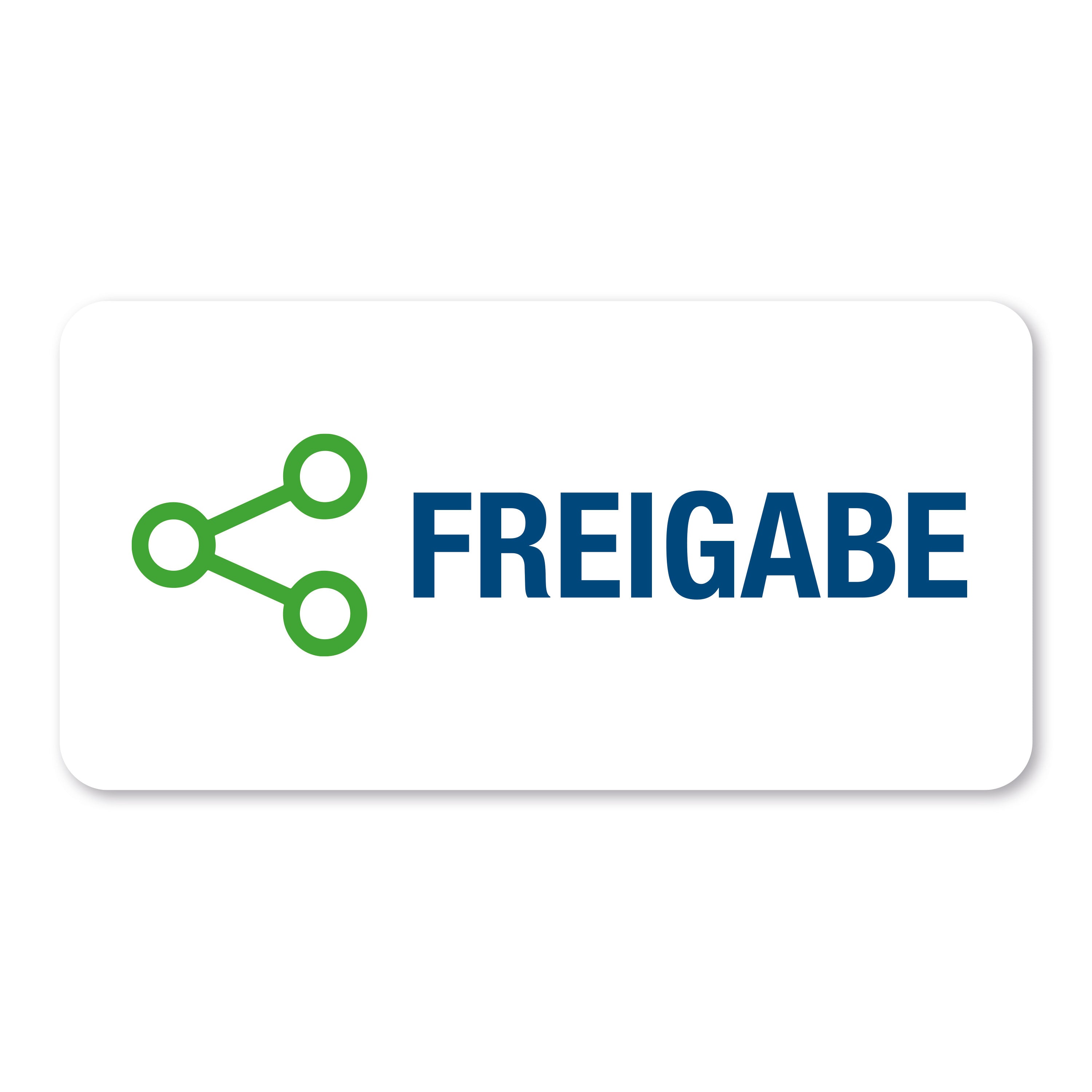 Aufkleber mit Piktogramm "Freigabe" auf Rollenetikett, 60x30 mm, 250 Stück, für Kennzeichnung und Sicherheitszwecke.