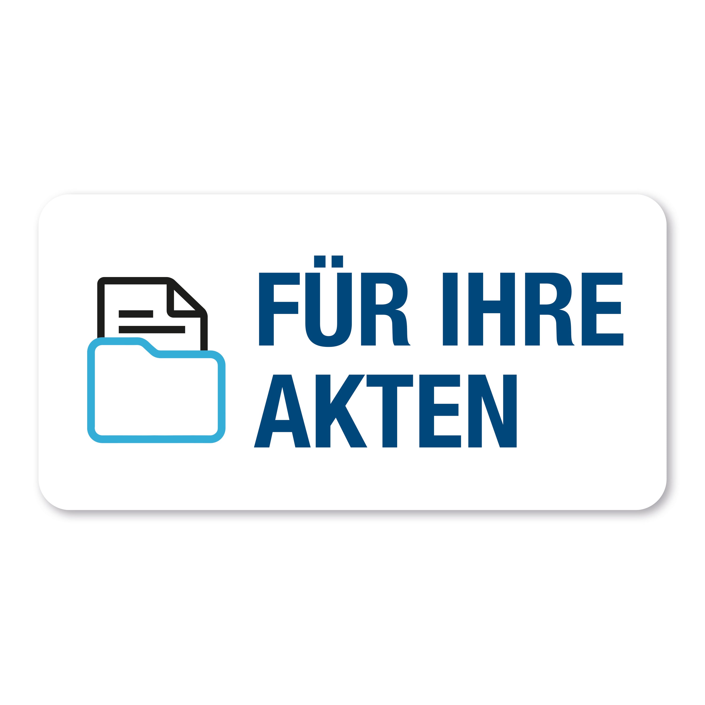 Aufkleber mit Piktogramm "Für Ihre Akten", 60x30 mm, 250 Stück, Rollenetikett, für Organisation und Aktenverwaltung