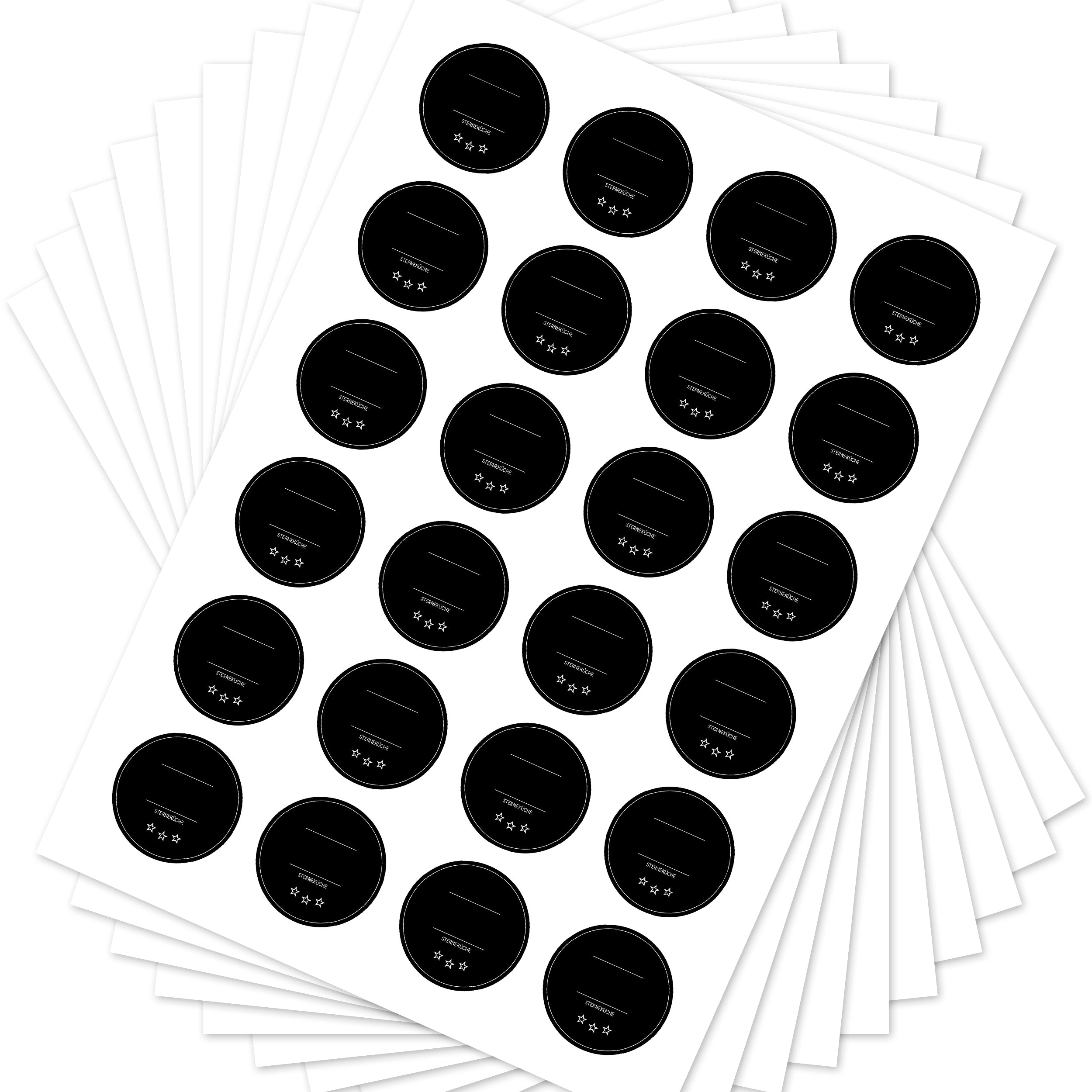 Sterneküche - Aufkleber für Profis - Etiketten für die Küche (Set mit 240 Aufklebern)
