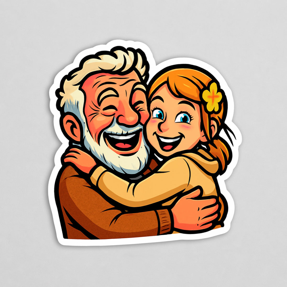 Karikatur-Sticker nach Foto, personalisiert, konturgeschnitten, kreative Aufkleber von aufkleberdrucker.de, detailreiche Gestaltung