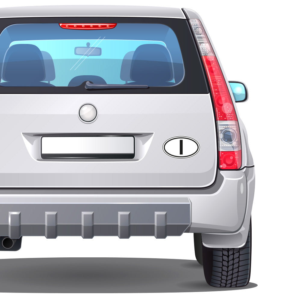 Autoaufkleber Länderkennzeichen - Italien (7 Stück - 200x300 mm)