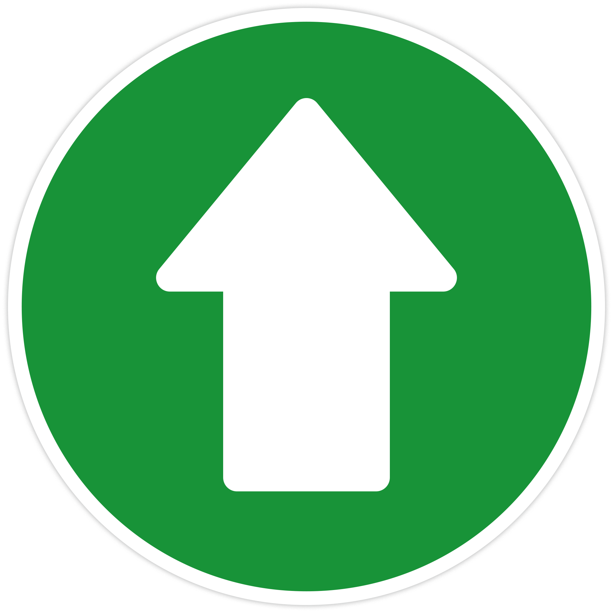 Fußbodenaufkleber - Bodenmakierung "Durchgang frei" (300x300 mm)