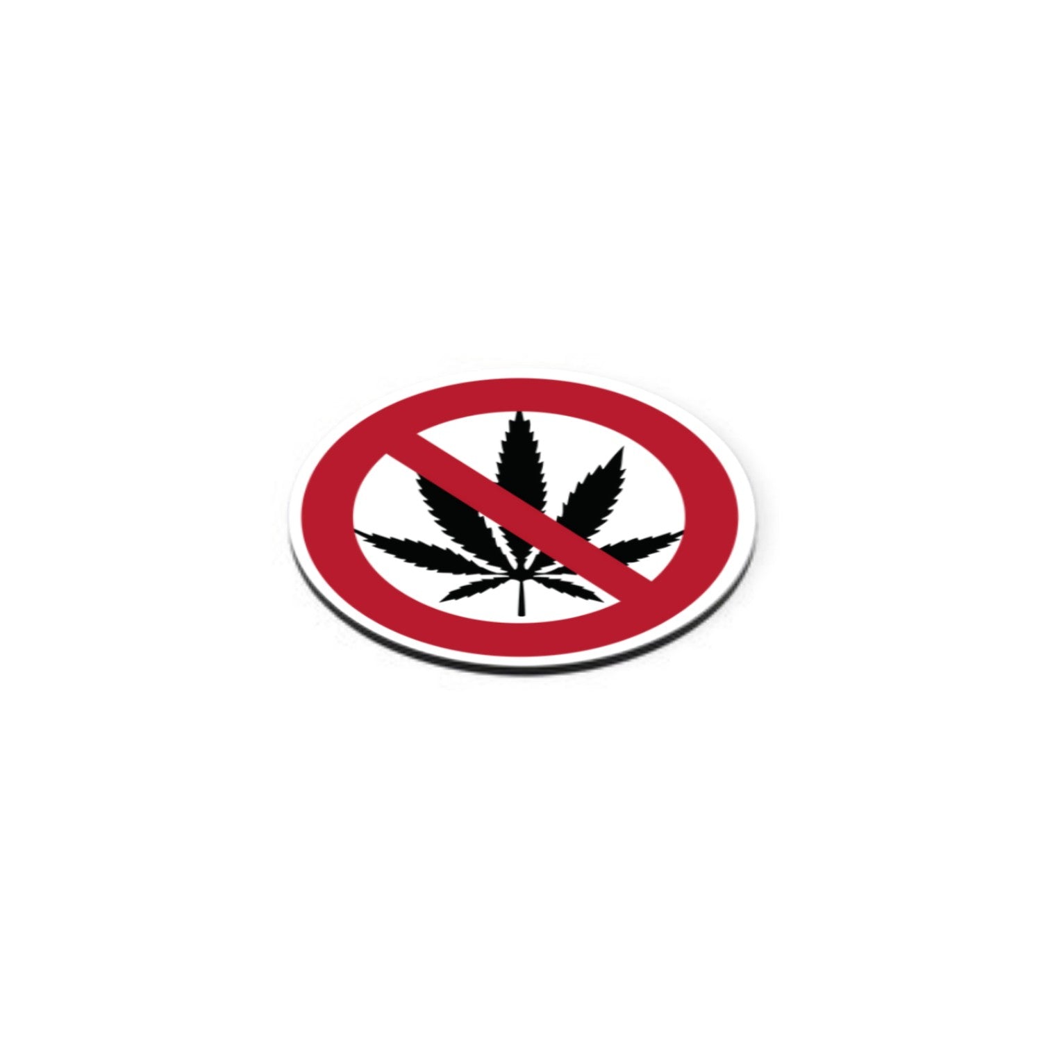 Cannabis Schild aus Aluminium-Verbund, 10 cm, mit "Verboten" Aufschrift, wetterfest und langlebig für Sicherheitskennzeichnung