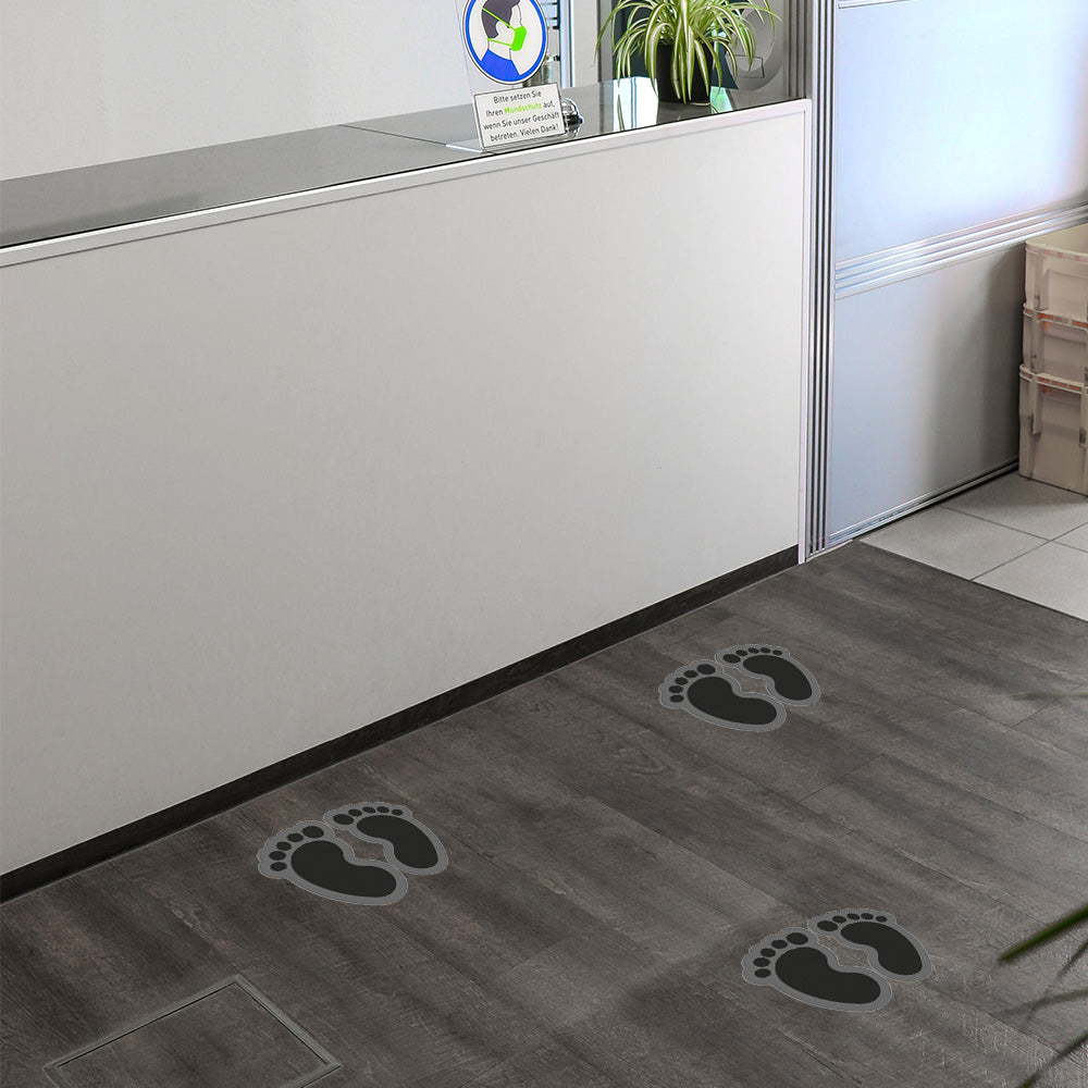 Fußbodenaufkleber Kinderfüße - Fußpaar (Fußgröße 170x125 mm)