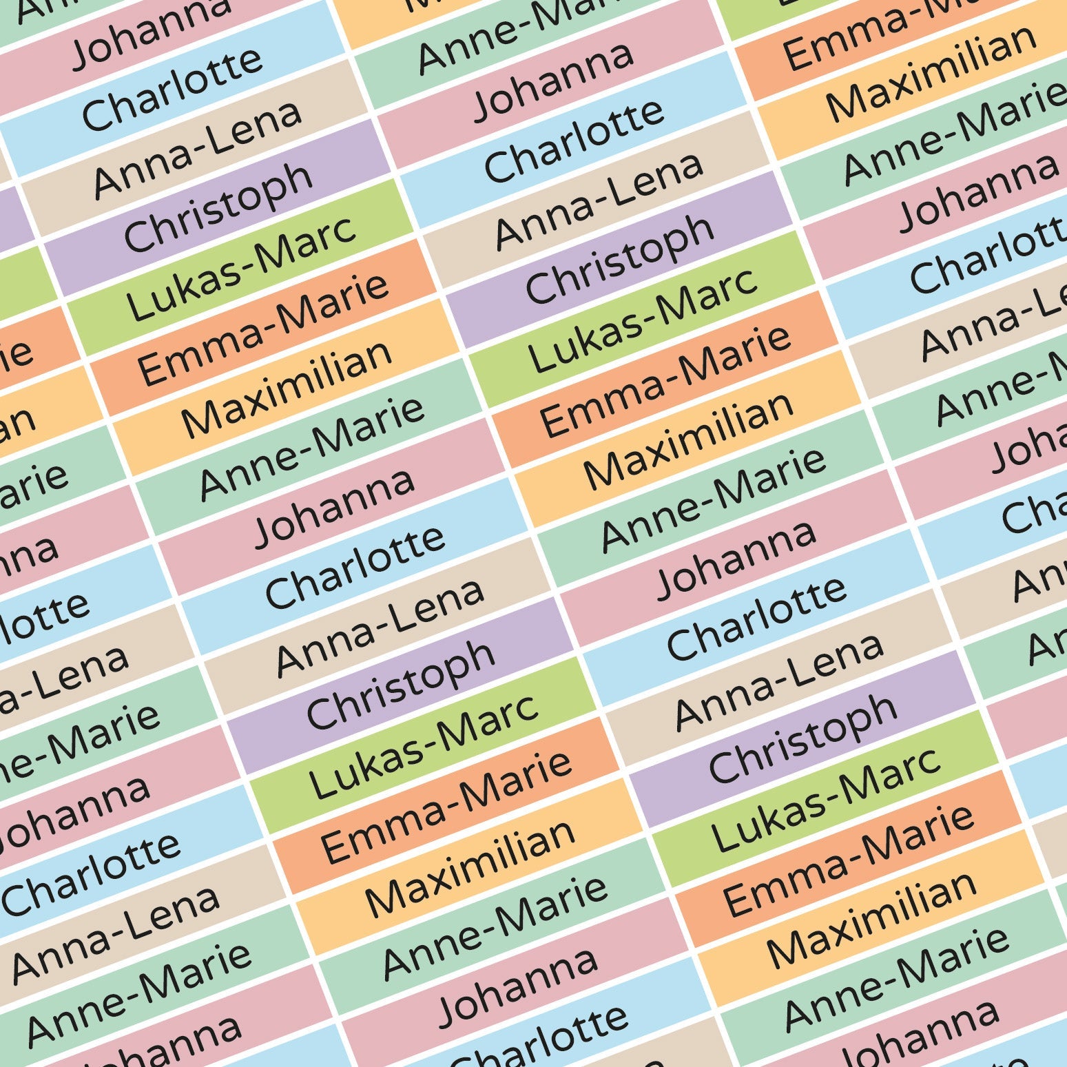Wasserfeste, matte Namensaufkleber für Kinder, 49x8 mm, für Schule und Kindergarten, aufkleberdrucker.de