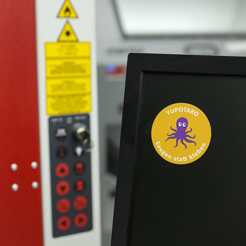 Haftfolie ohne Kleber / YUPOTako® XAD 1082 Klebefolie - aufkleberdrucker.de