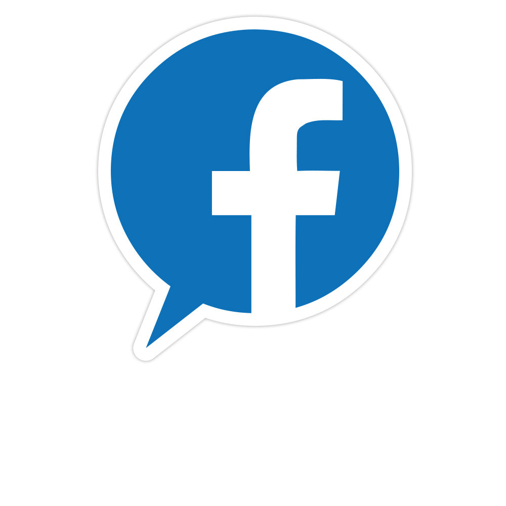 Social-Media Aufkleber Facebook - Set (3 Bögen / 84 Stück - 200x300 mm)