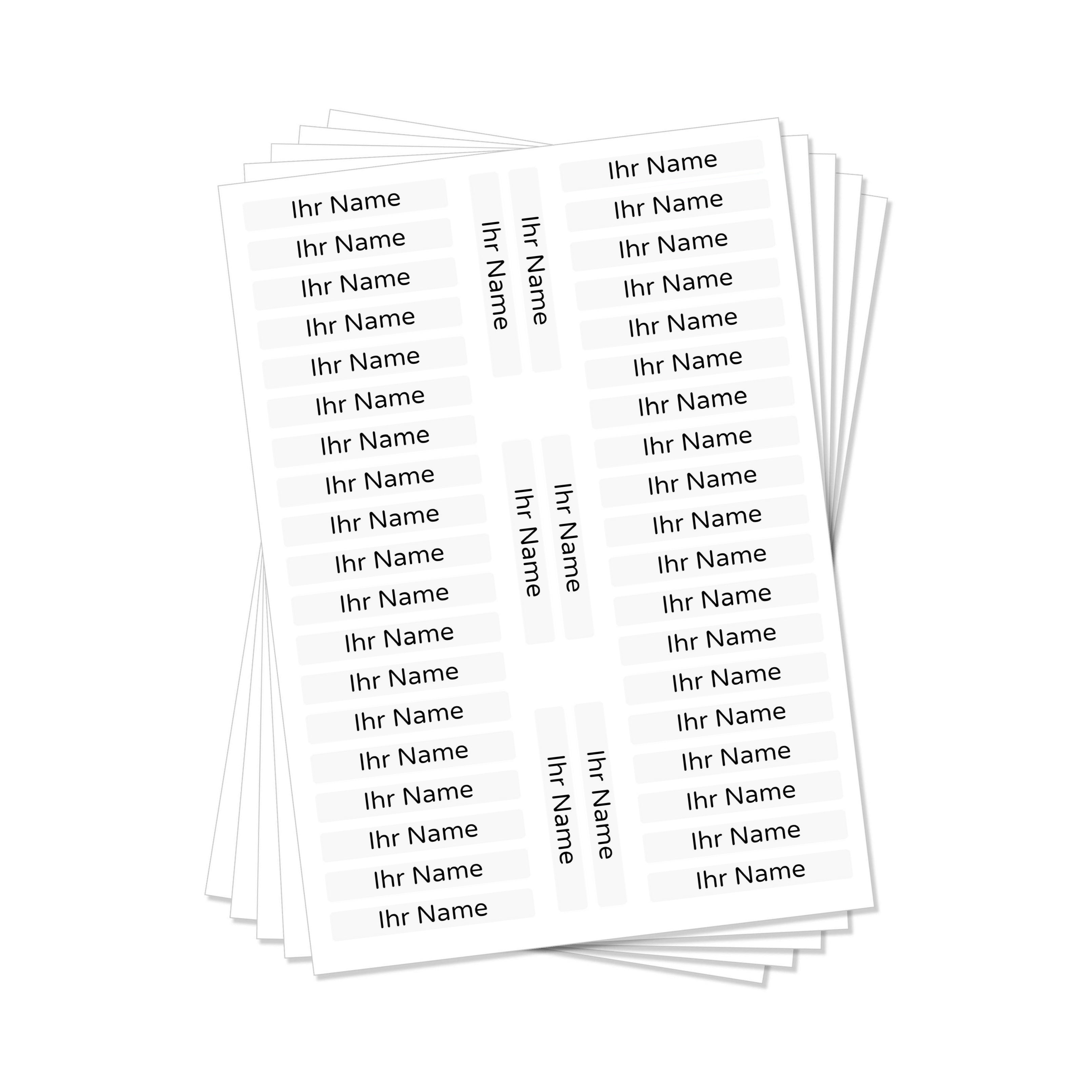 Weißer Stiftaufkleber für Kinder, 40x60 mm, 215 Stück, aufkleberdrucker.de, zum Beschriften und Personalisieren
